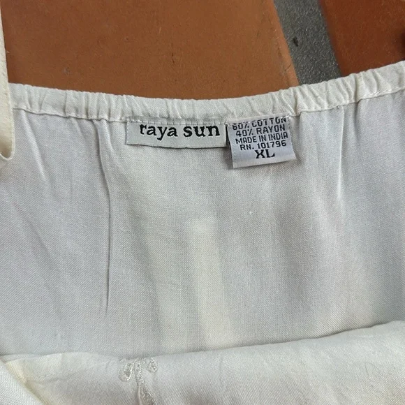 Raya Sun Cream and Tan Summer Dress - Picture 2 of 3